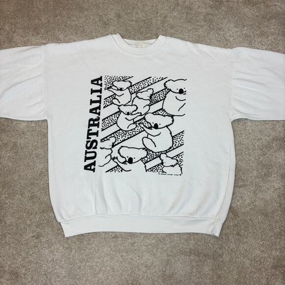 Vintage Australia Koala Bear Crew Sweatshirt Men's XL Animal Indie - Picture 2 of 11